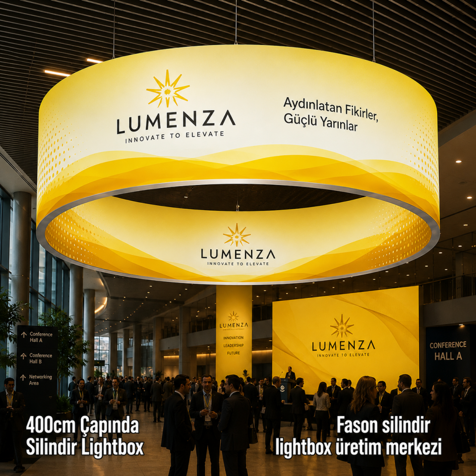 400cm Çapında Silindir Lightbox