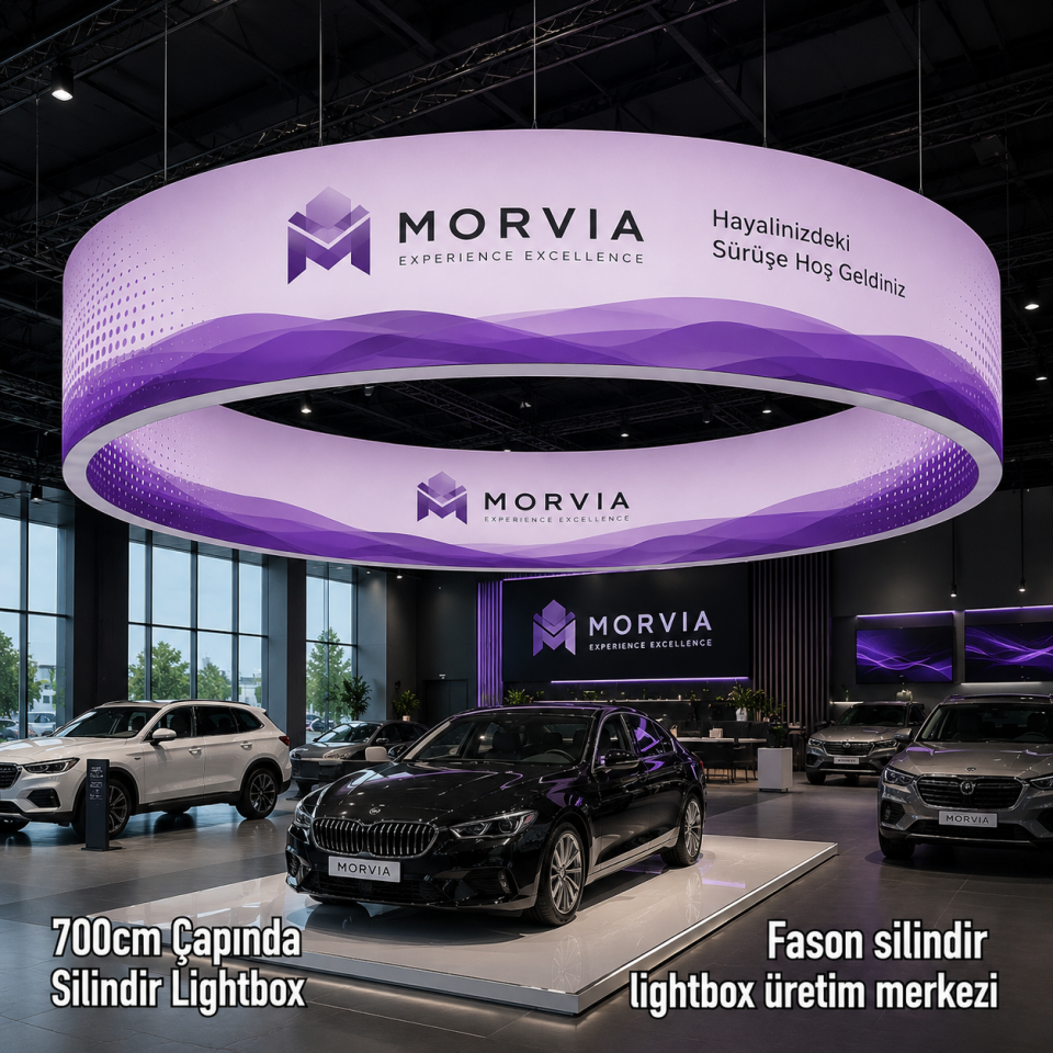 700cm Çapında Silindir Lightbox