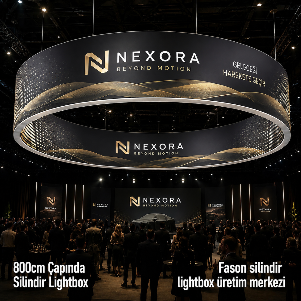 800cm Çapında Silindir Lightbox