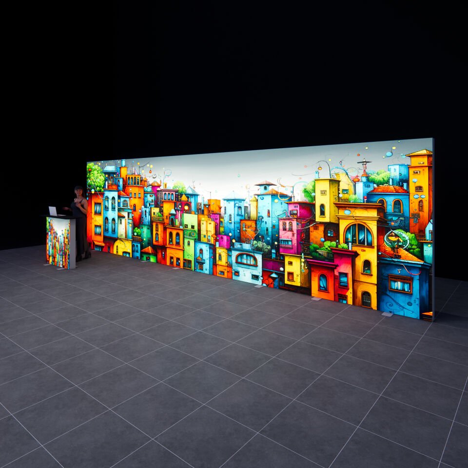 800xh225cm Düz Arka Duvar Lightbox