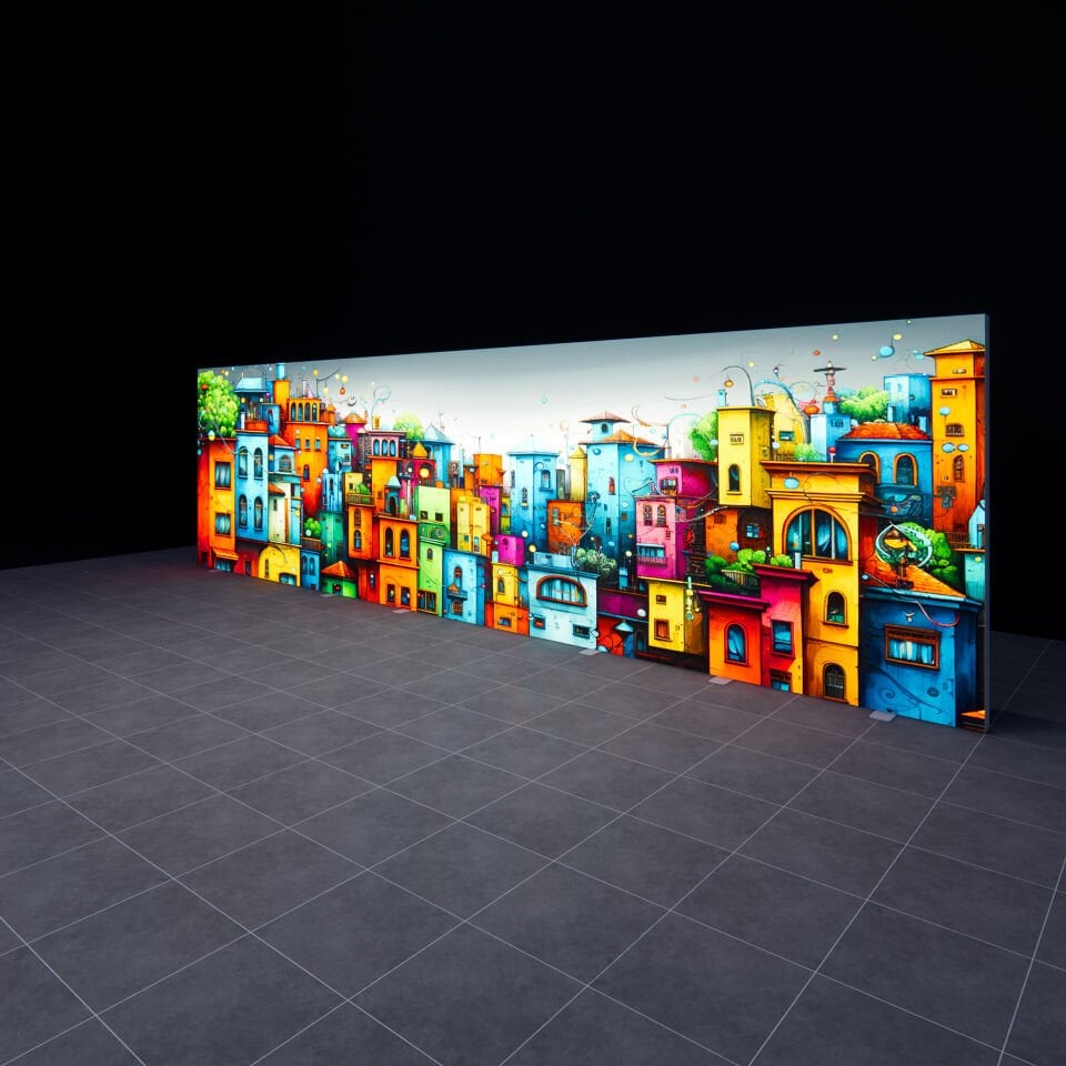 800xh225cm Düz Arka Duvar Lightbox