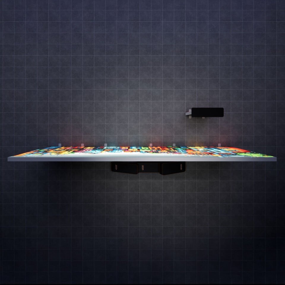 800xh225cm Düz Arka Duvar Lightbox