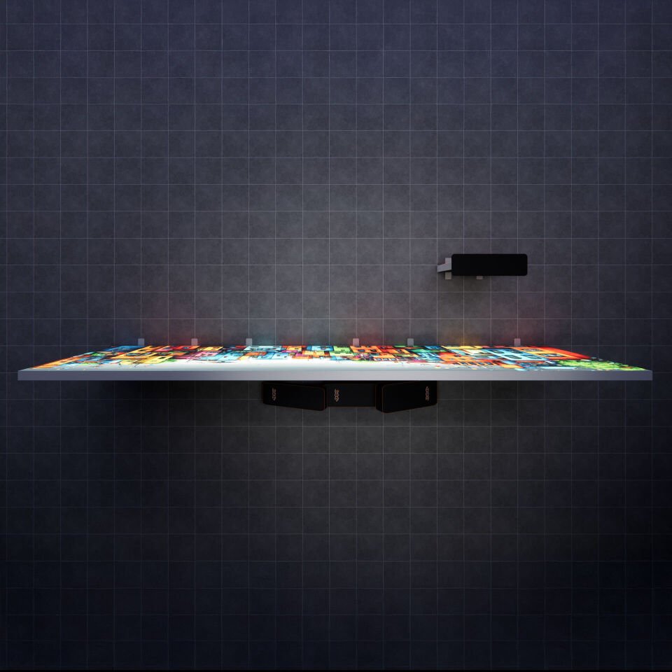 800xh225cm Düz Arka Duvar Lightbox