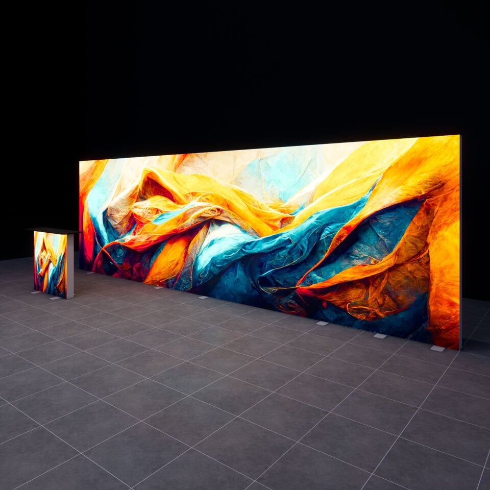 700xh225cm Düz Arka Duvar Lightbox