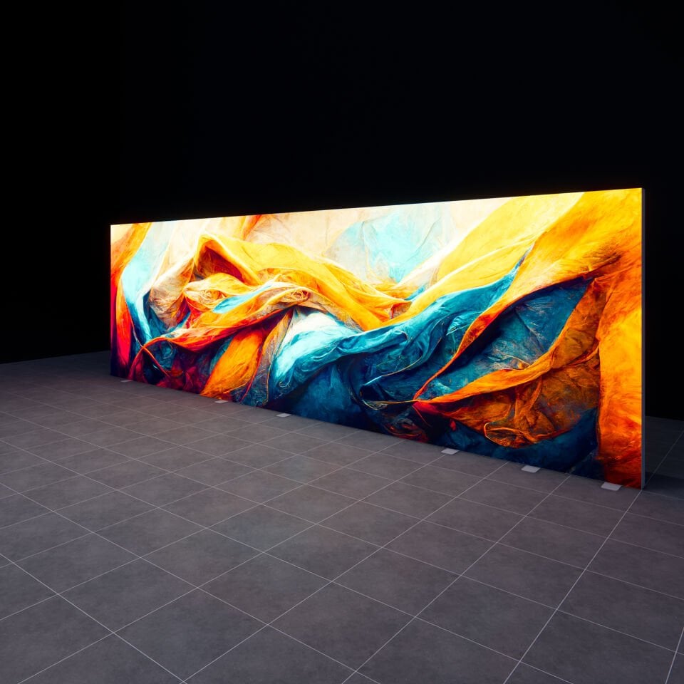 700xh225cm Düz Arka Duvar Lightbox