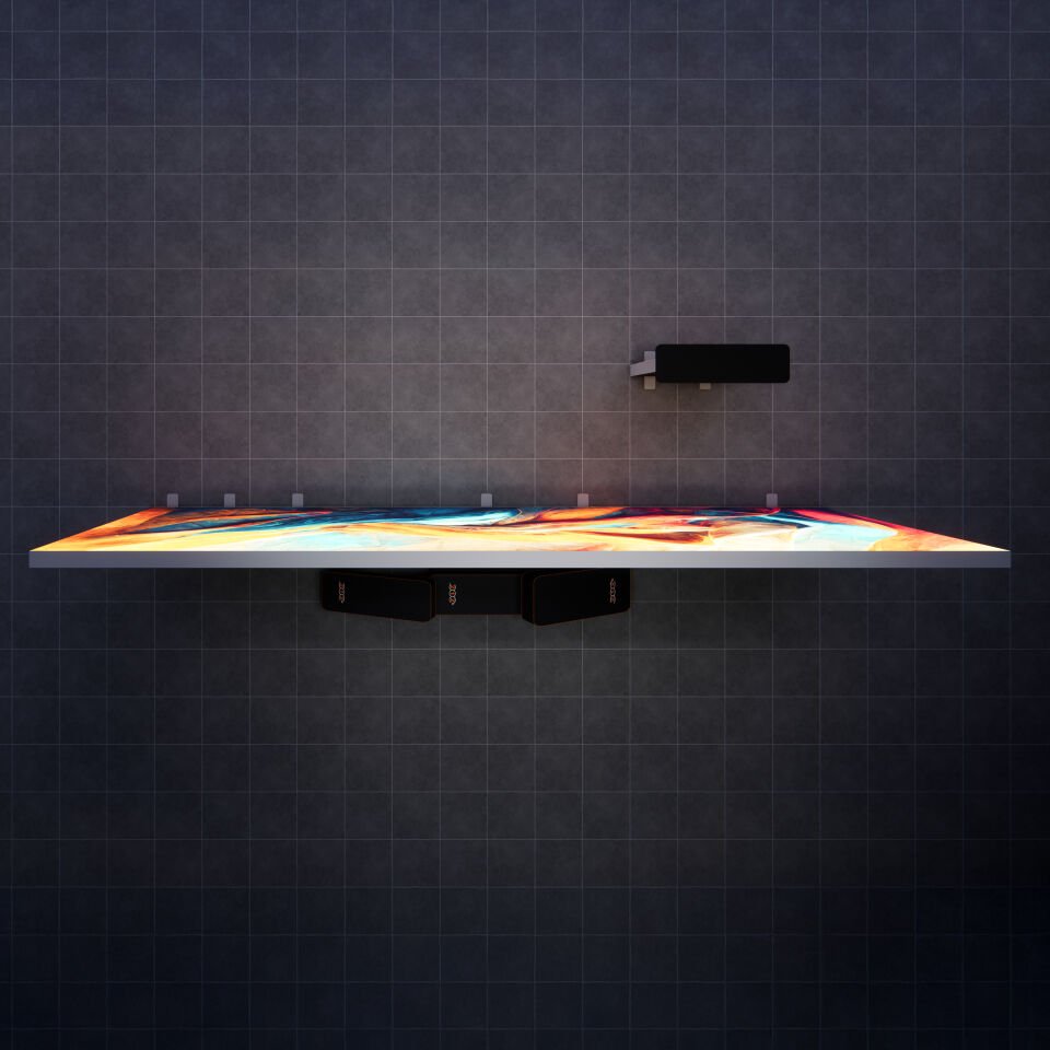 700xh225cm Düz Arka Duvar Lightbox