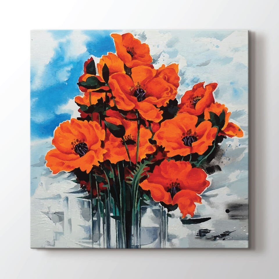 Kırmızı Gelincik Kanvas Tablo