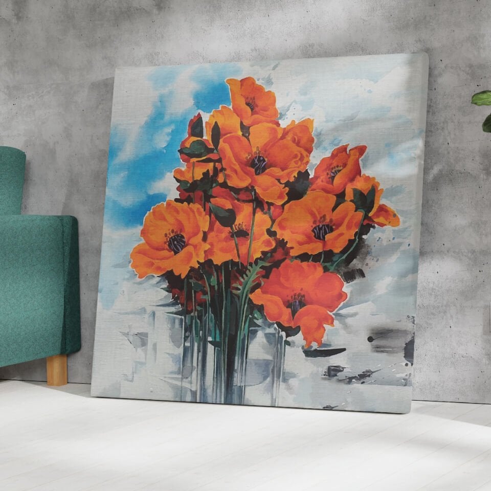 Kırmızı Gelincik Kanvas Tablo