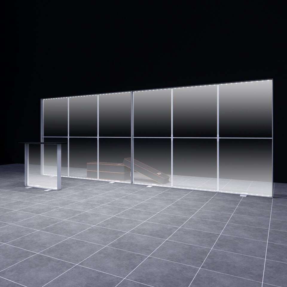 600xh225cm Düz Arka Duvar Lightbox