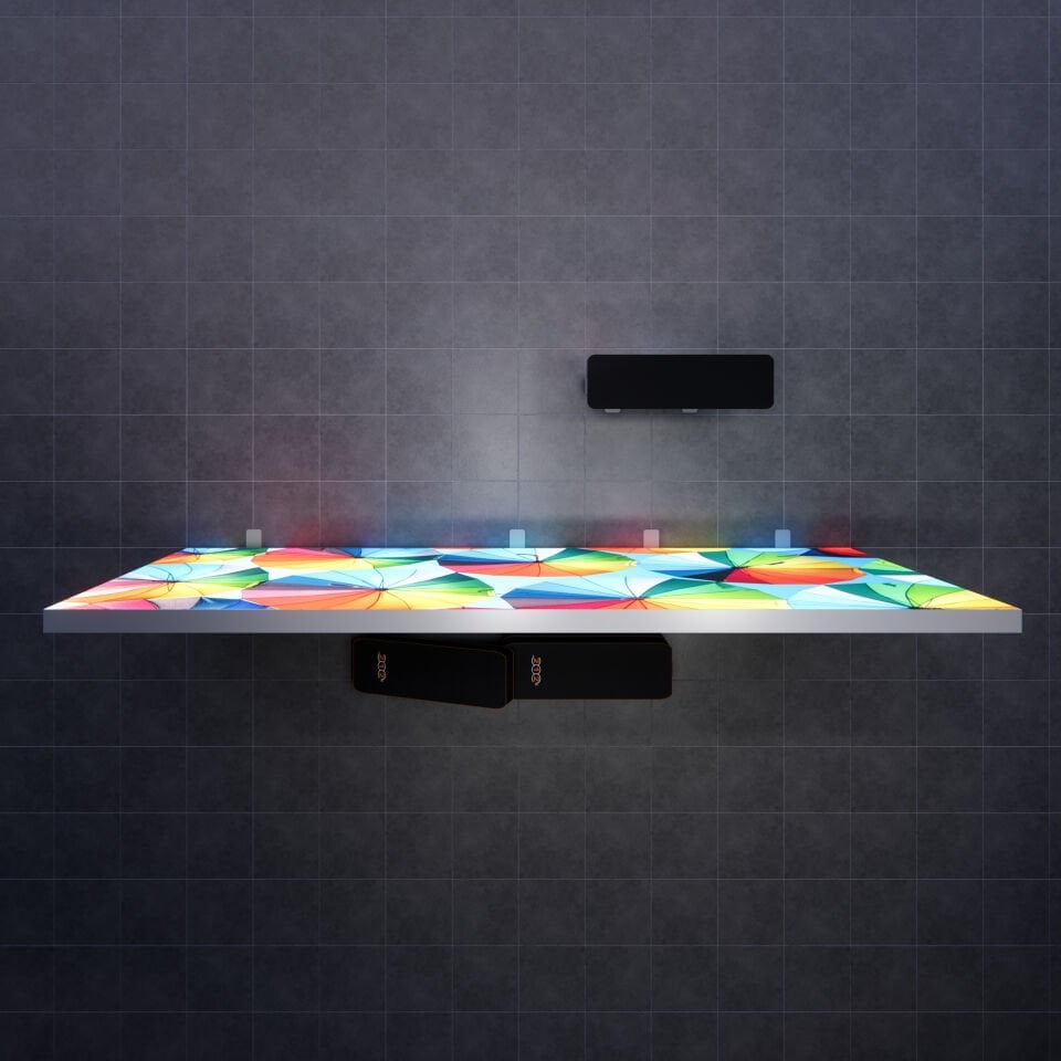 500xh225cm Düz Arka Duvar Lightbox