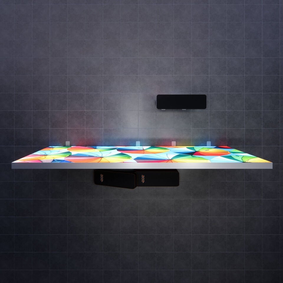 500xh225cm Düz Arka Duvar Lightbox