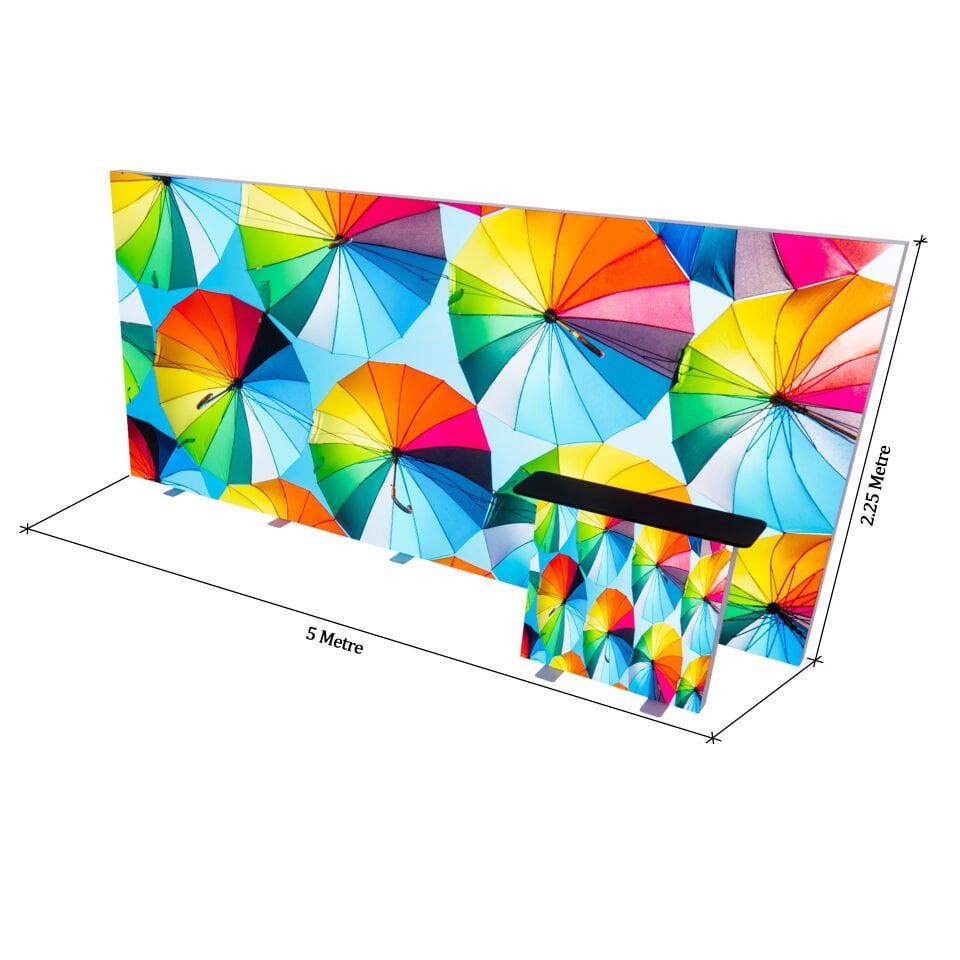 500xh225cm Düz Arka Duvar Lightbox