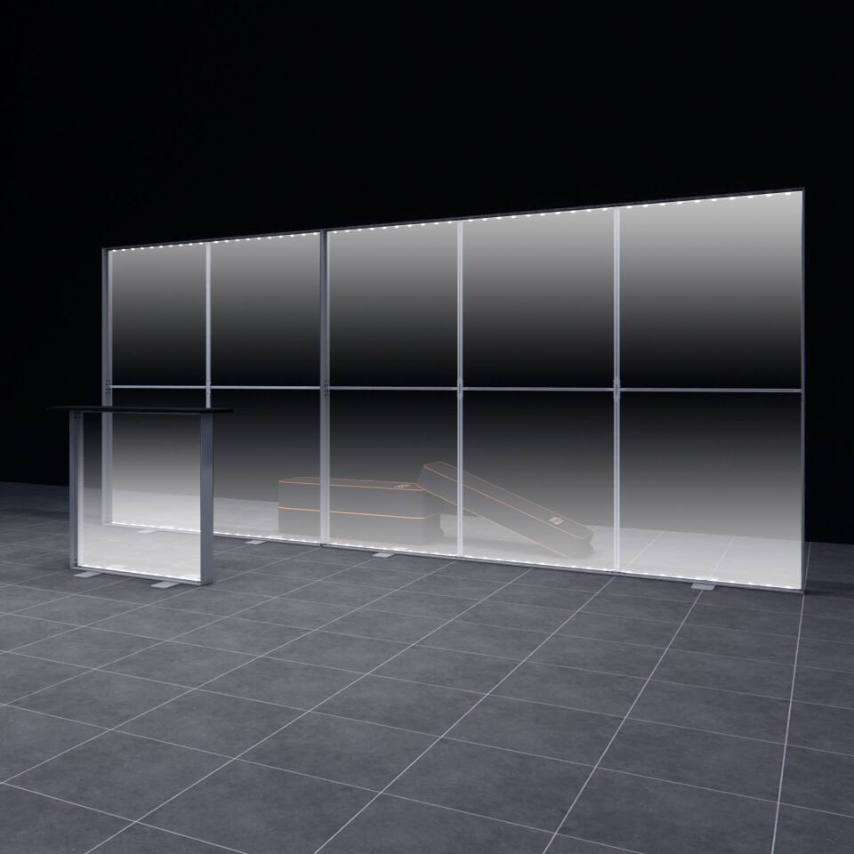 500xh225cm Düz Arka Duvar Lightbox