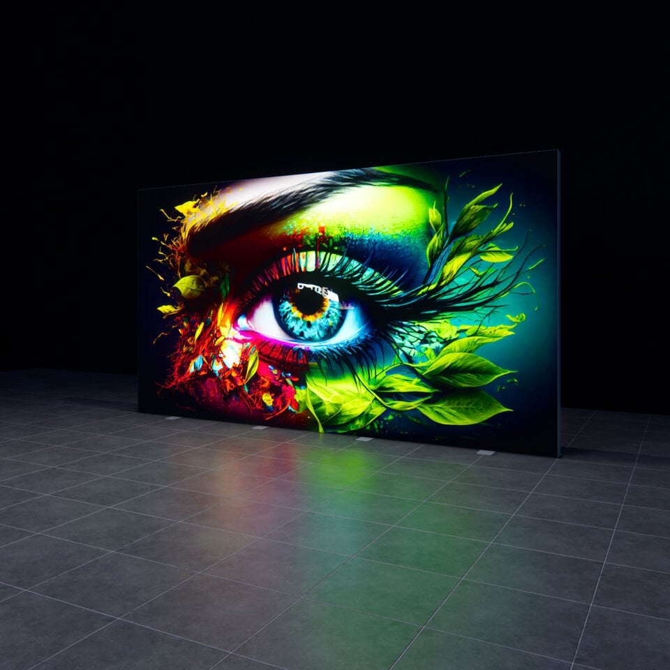 400xh225cm Düz Arka Duvar Lightbox