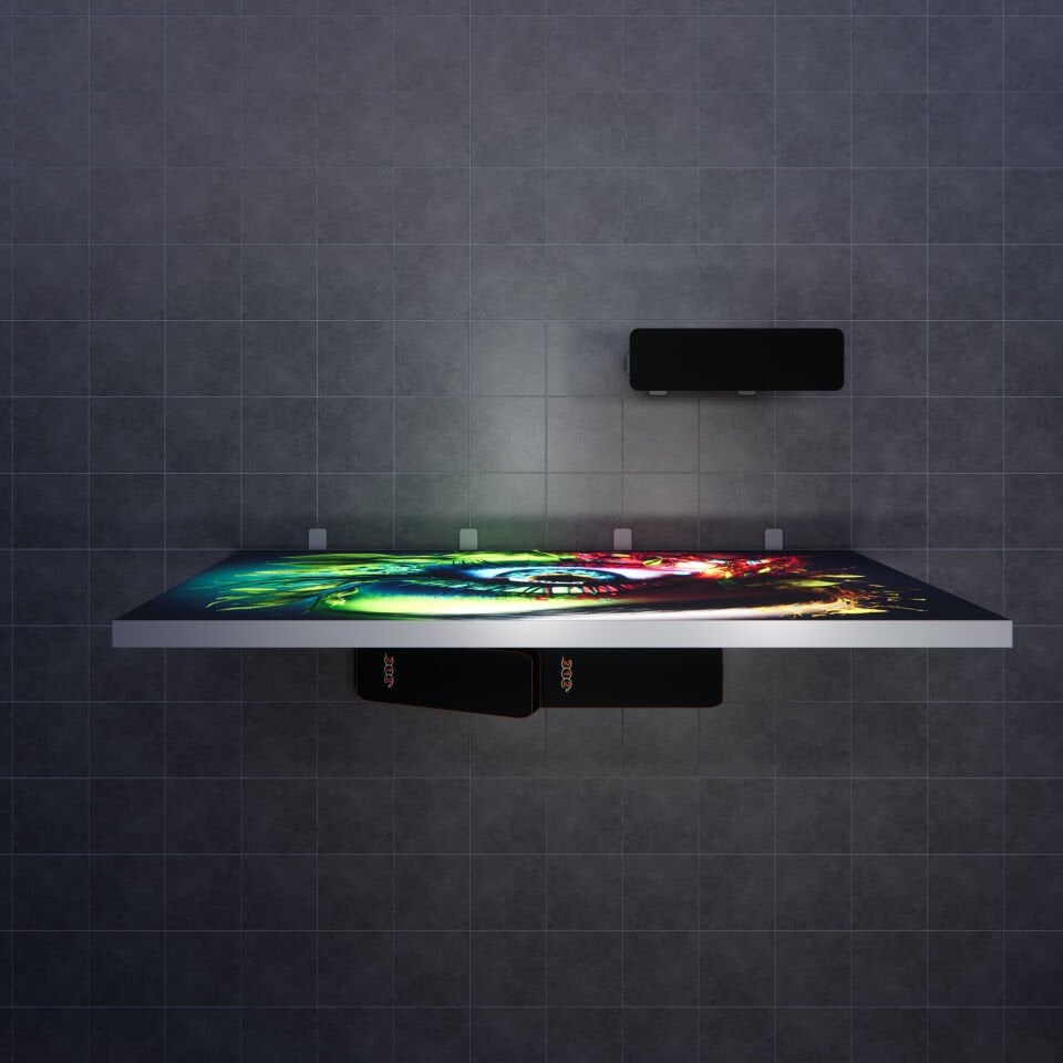 400xh225cm Düz Arka Duvar Lightbox