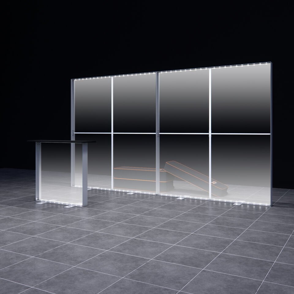 400xh225cm Düz Arka Duvar Lightbox