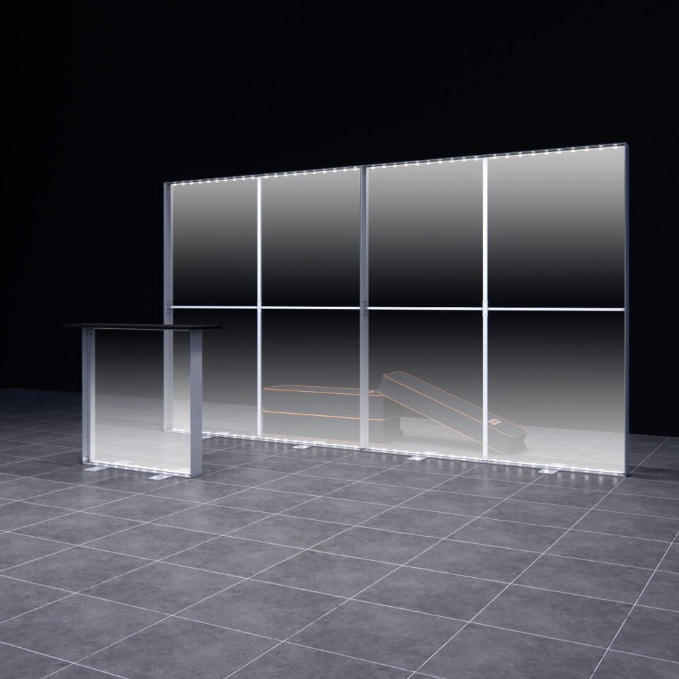 400xh225cm Düz Arka Duvar Lightbox