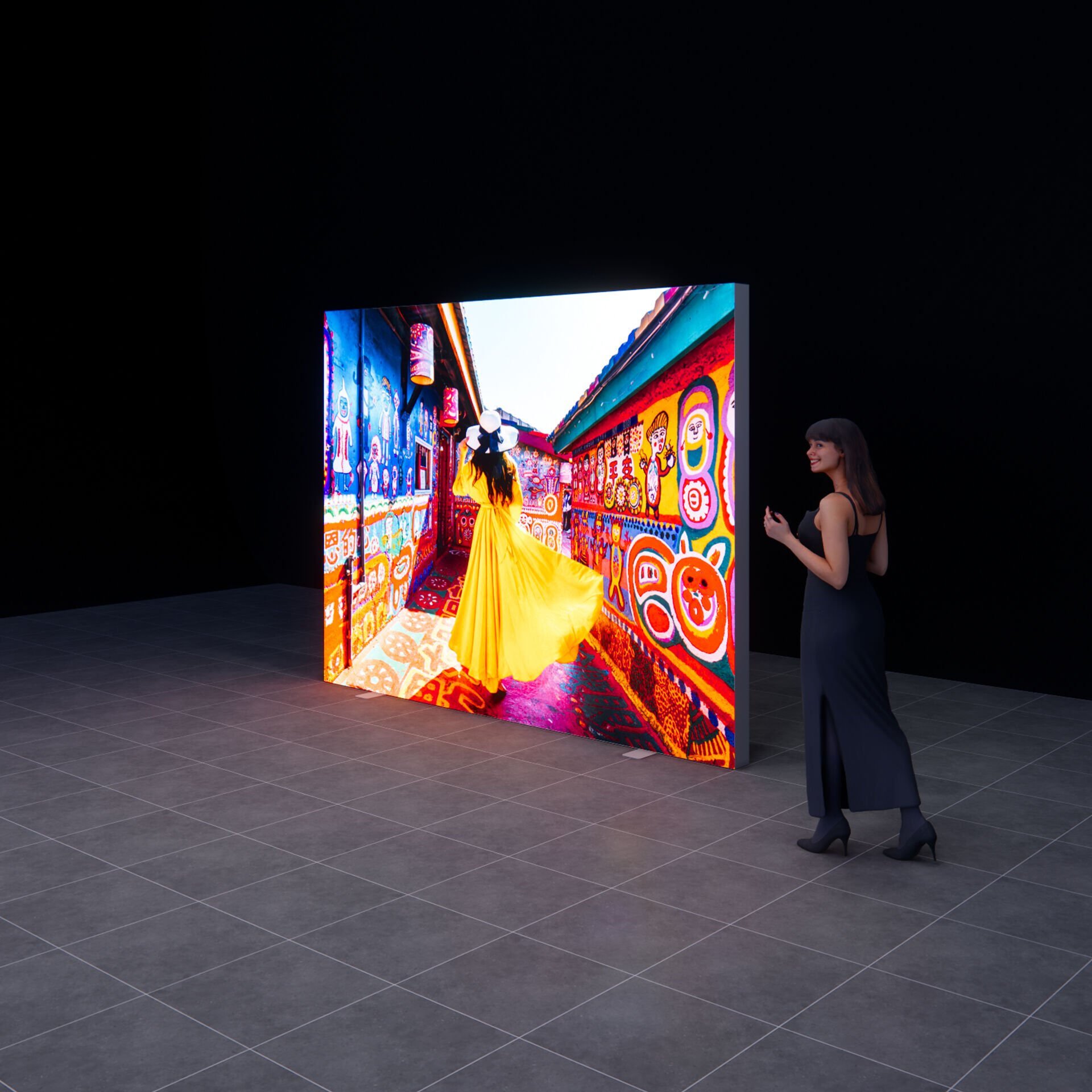 Ayaklı Lightbox 300xh225cm | Reklam212