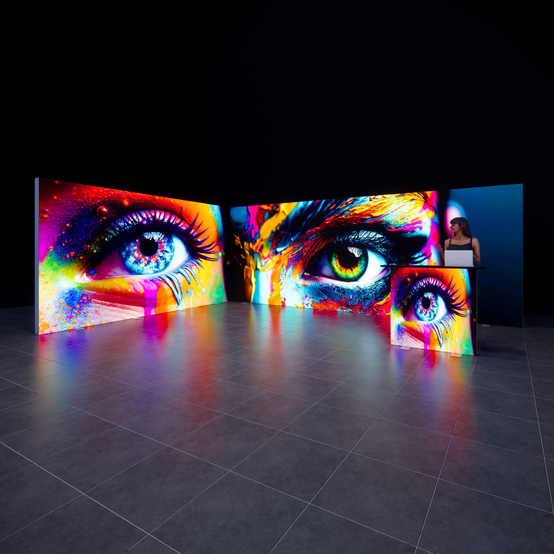 6x4m h225cm Lightbox L Stand | Reklam212