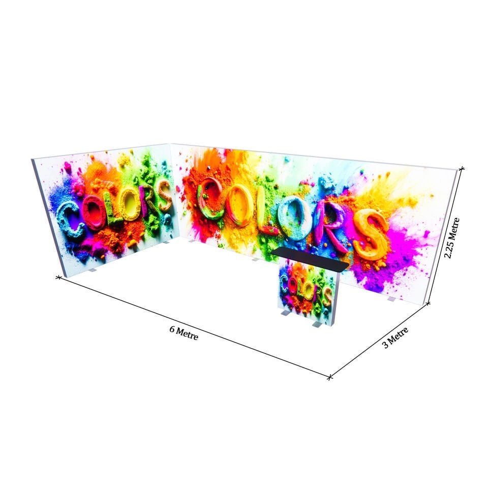 6x3m h225cm Lightbox L Stand