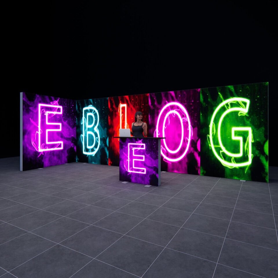 6x2m h225cm Lightbox L Stand