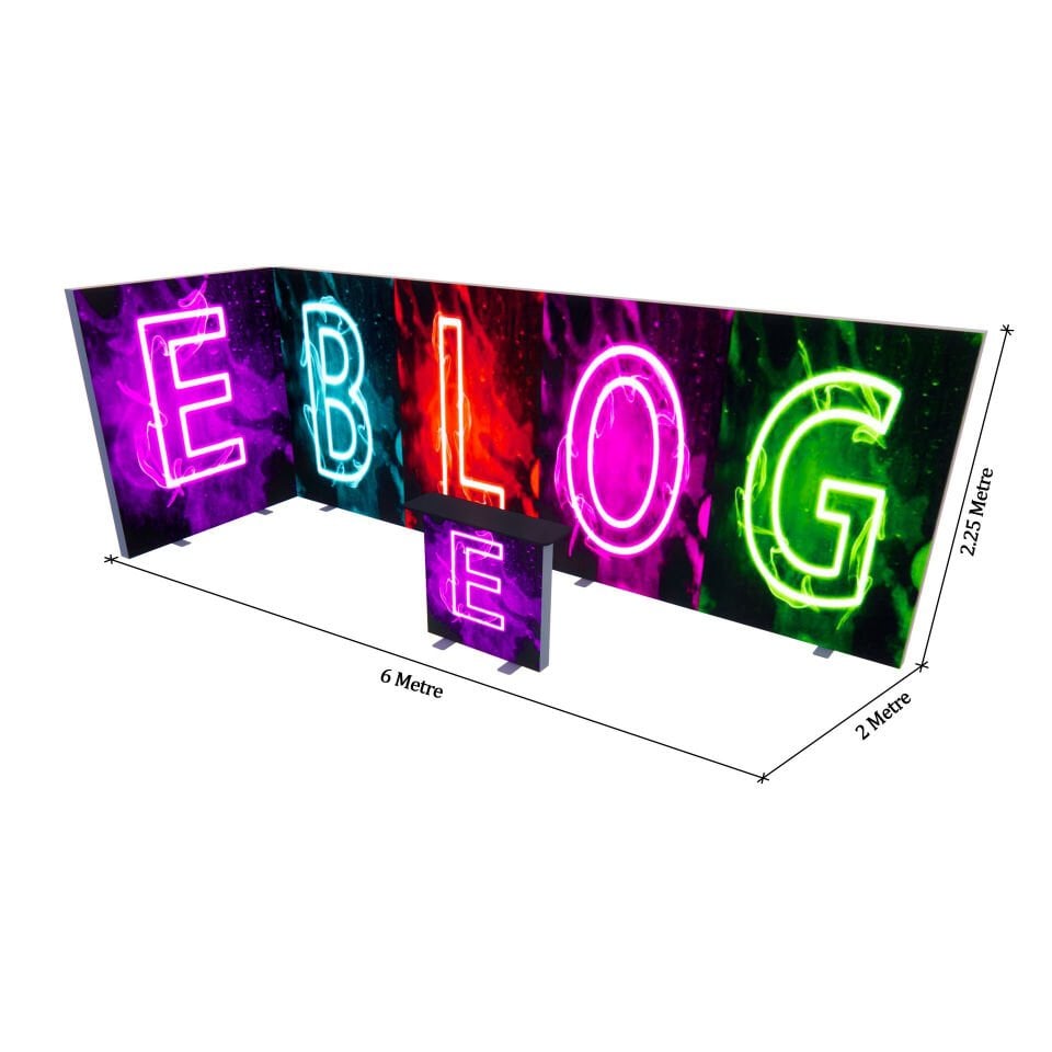 6x2m h225cm Lightbox L Stand
