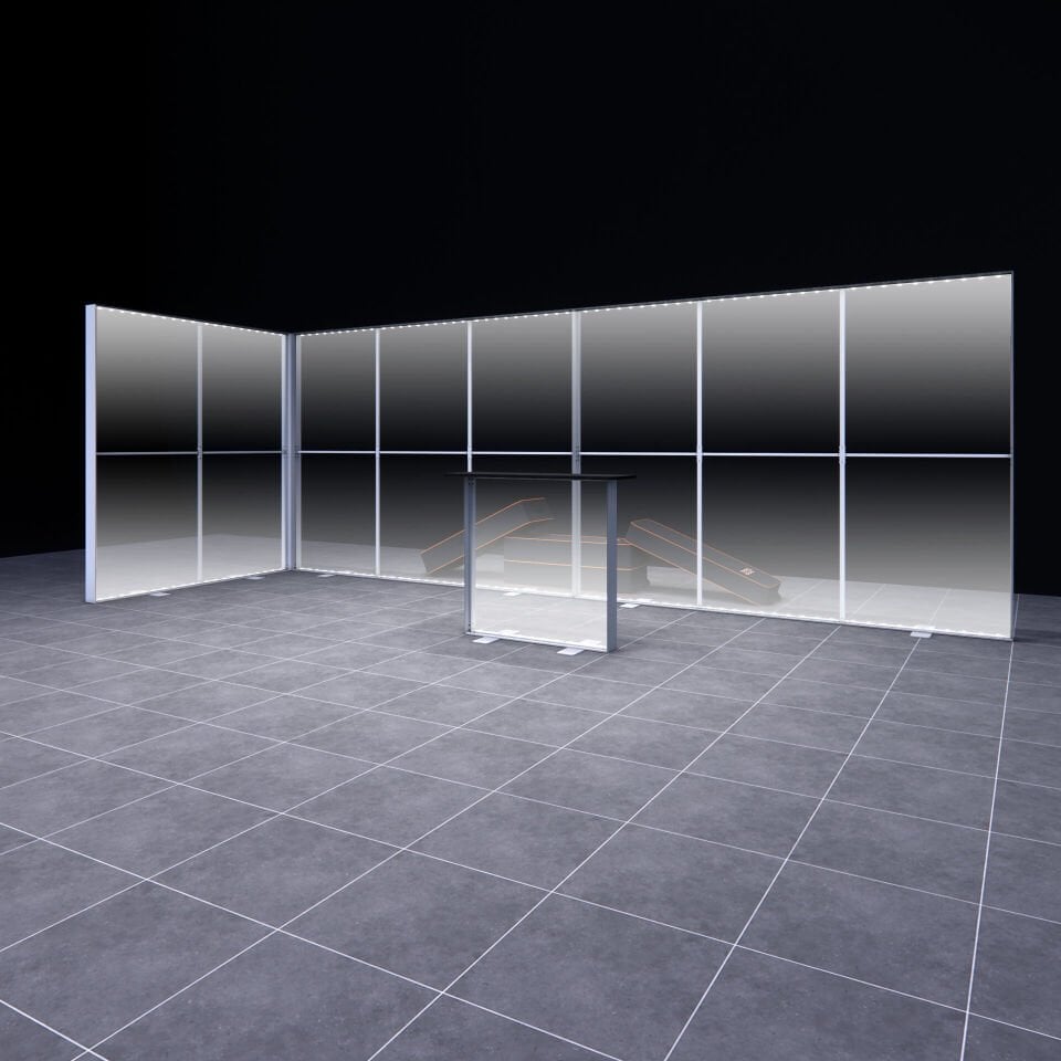 6x2m h225cm Lightbox L Stand