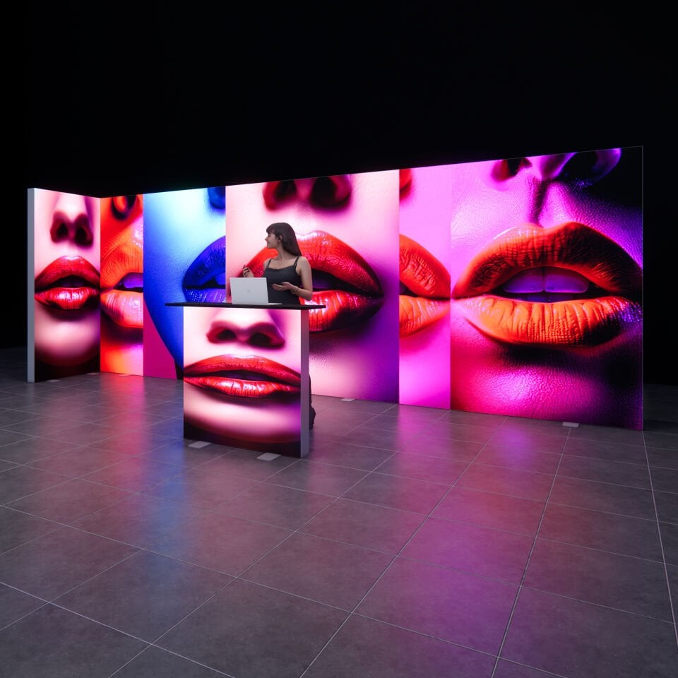 6x1m h225cm Lightbox L Stand