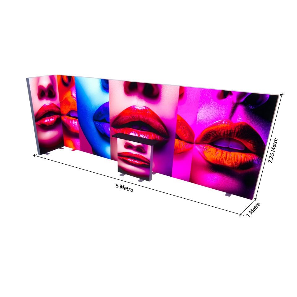 6x1m h225cm Lightbox L Stand