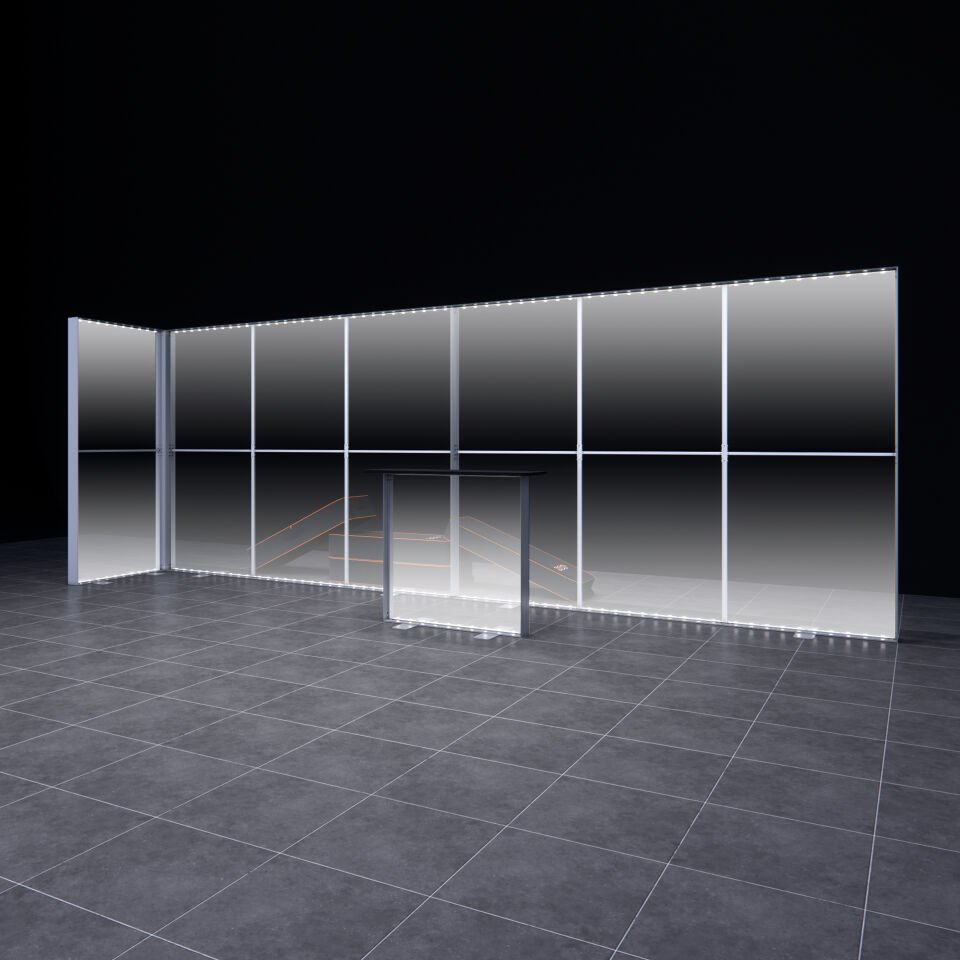 6x1m h225cm Lightbox L Stand