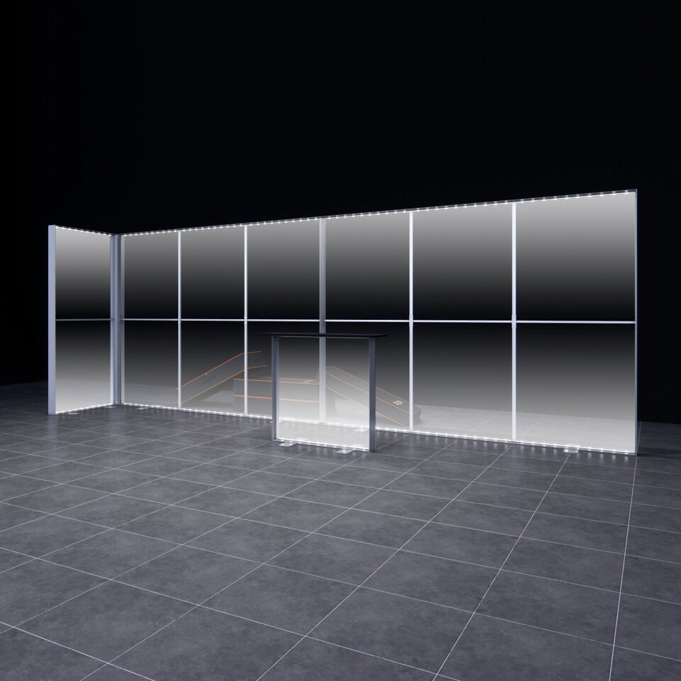 6x1m h225cm Lightbox L Stand