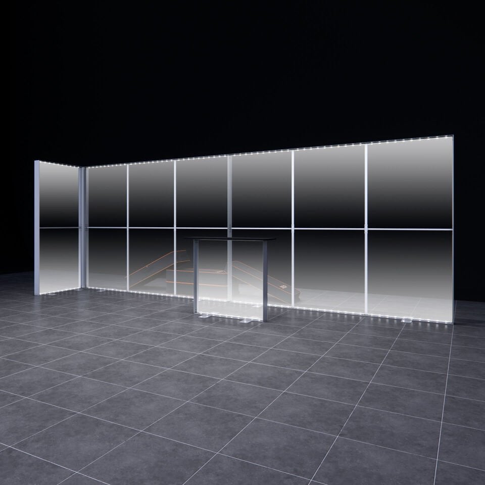 6x1m h225cm Lightbox L Stand