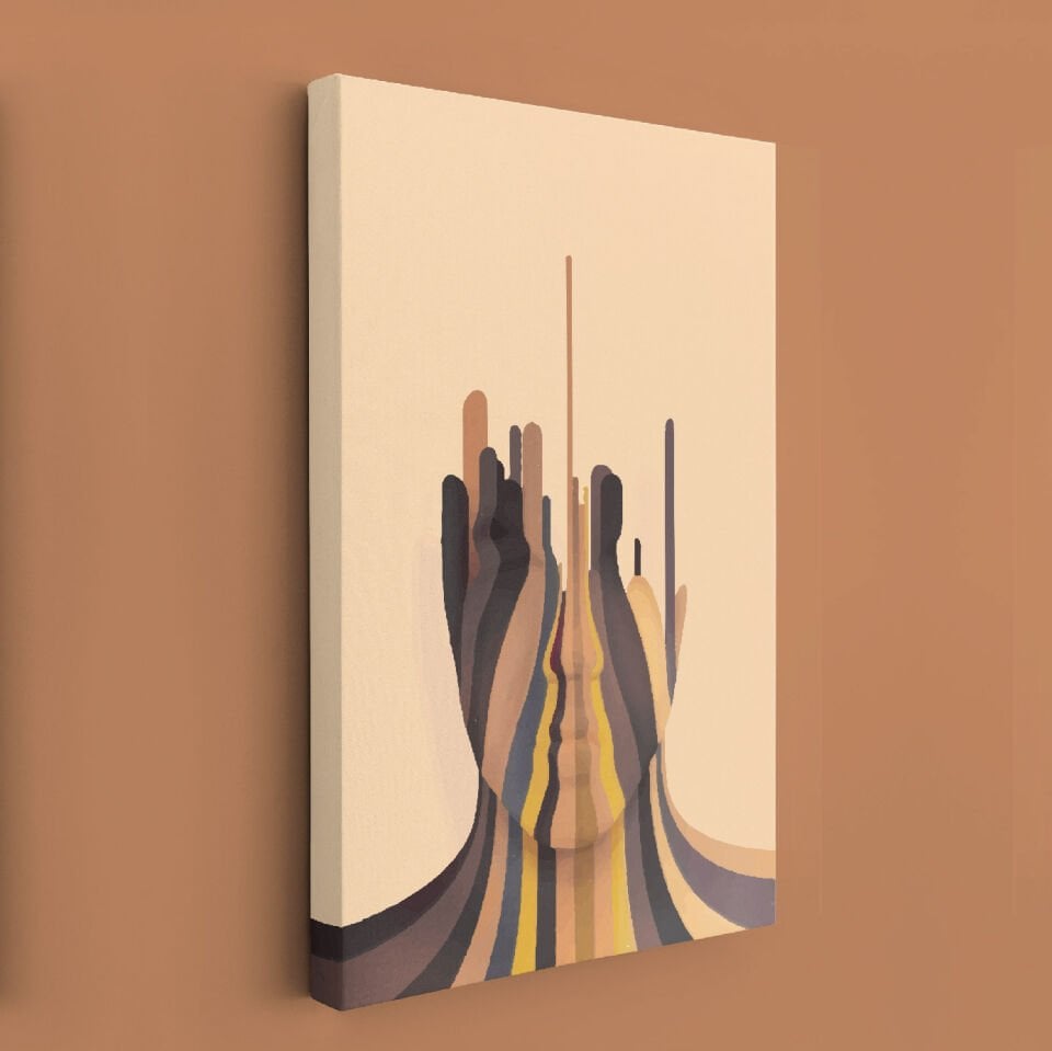 Adam Silüet Dekoratif Kanvas Tablo