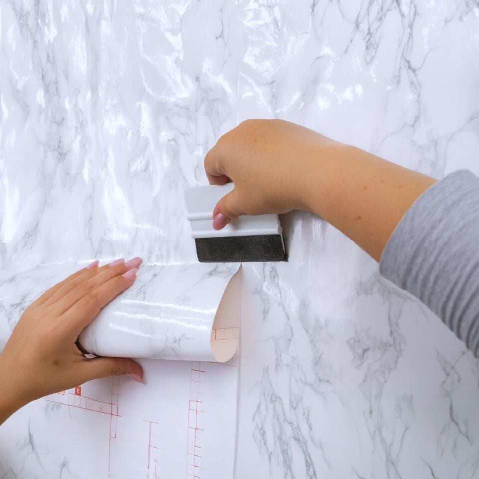 Parlak Arkası Gri Folyo Baskı Oracal