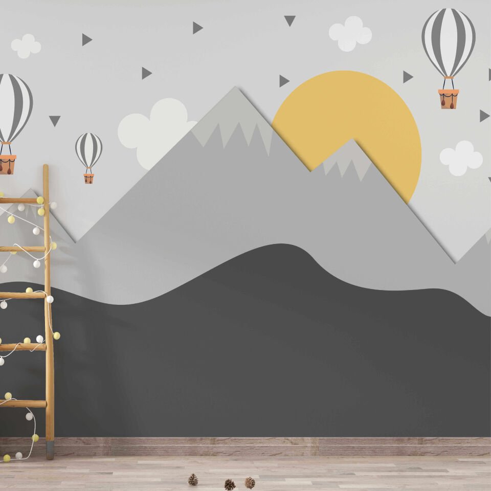 Dağ Uçan Balonlar Duvar Kağıdı