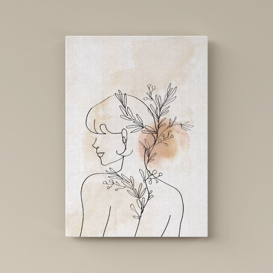 Kadın Silüet Dekoratif Kanvas Tablo