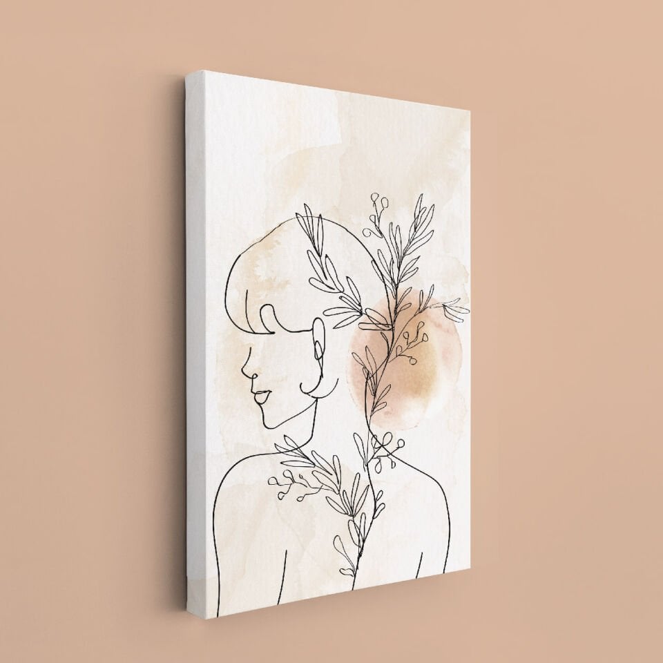 Kadın Silüet Dekoratif Kanvas Tablo