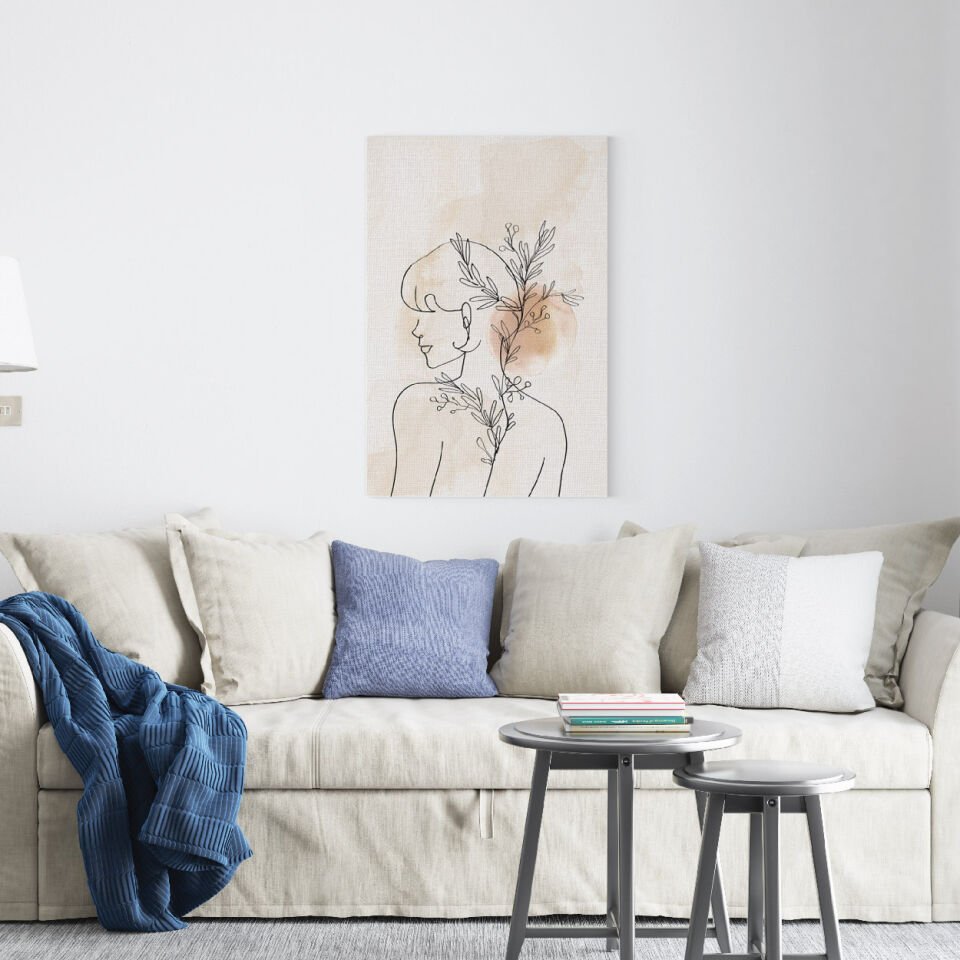 Kadın Silüet Dekoratif Kanvas Tablo