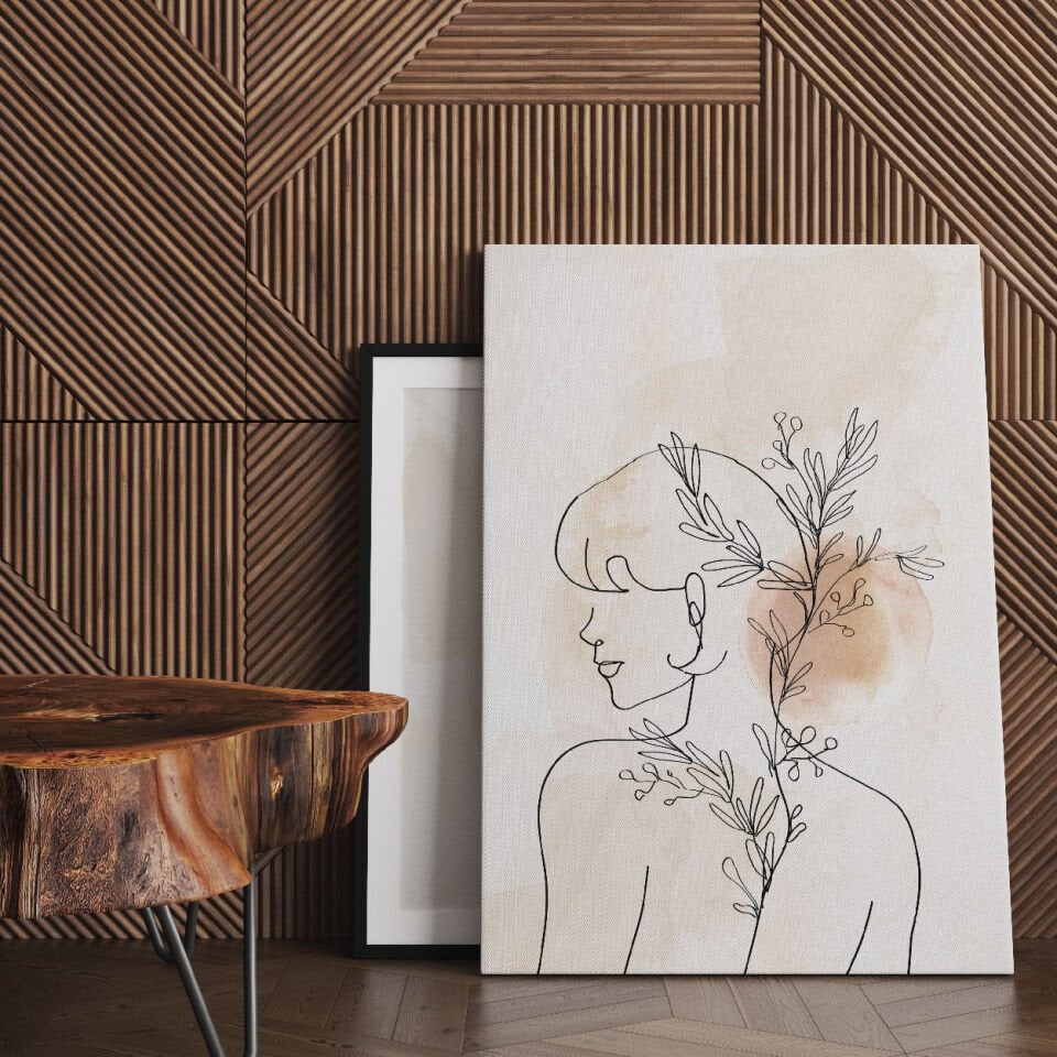 Kadın Silüet Dekoratif Kanvas Tablo