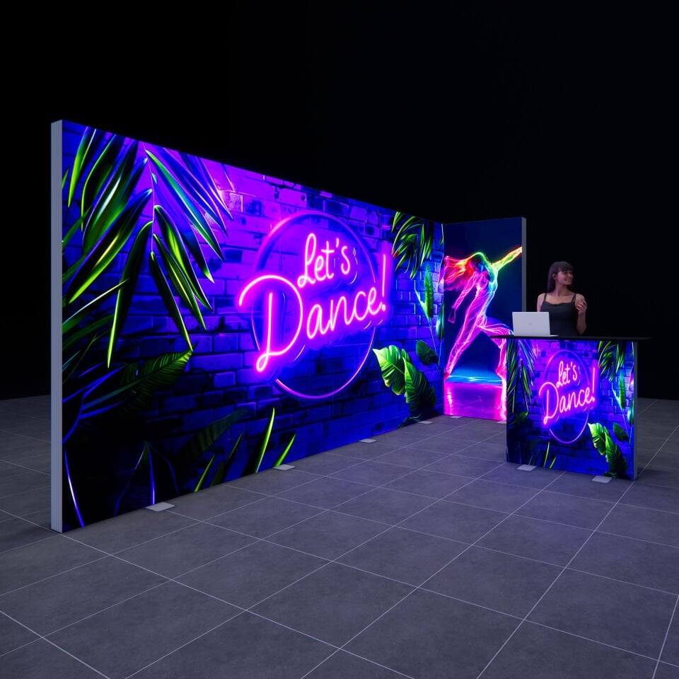 4x1m h225cm Lightbox L Stand