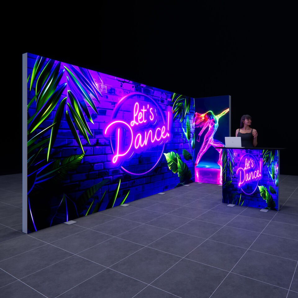 4x1m h225cm Lightbox L Stand