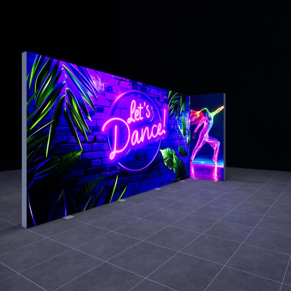 4x1m h225cm Lightbox L Stand