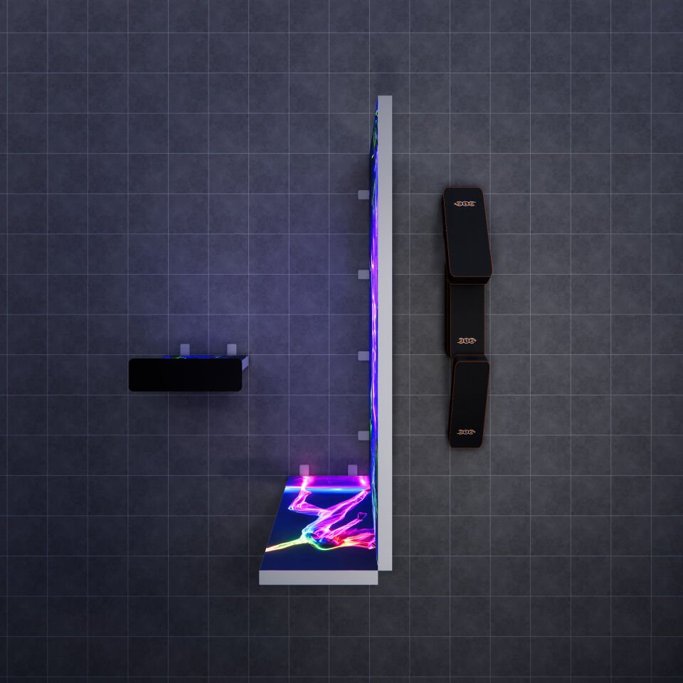 4x1m h225cm Lightbox L Stand