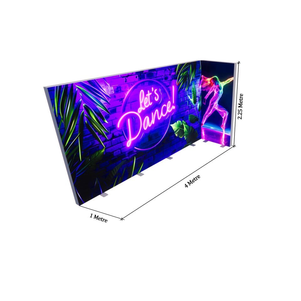 4x1m h225cm Lightbox L Stand
