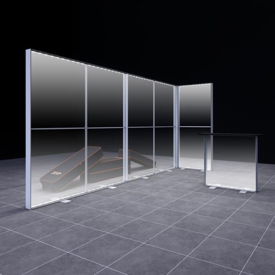 4x1m h225cm Lightbox L Stand