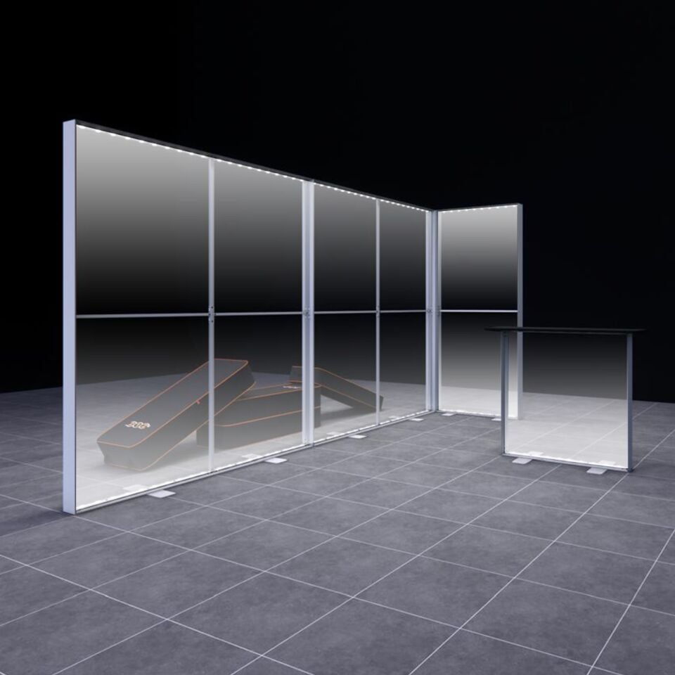 4x1m h225cm Lightbox L Stand