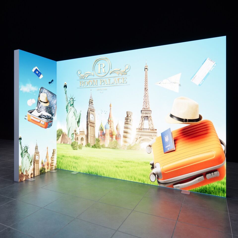 3x1m h225cm Lightbox L Stand