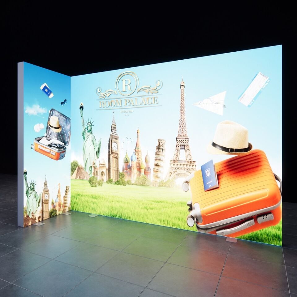 3x1m h225cm Lightbox L Stand