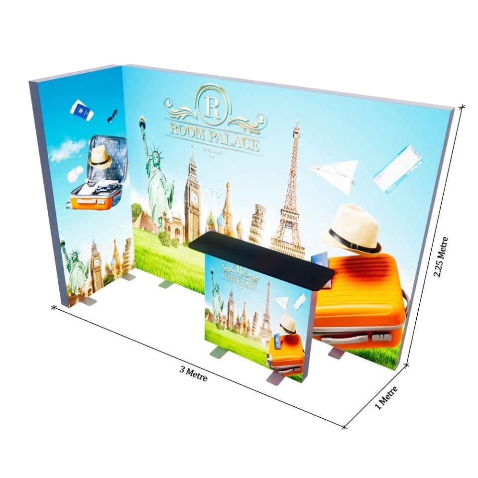 3x1m h225cm Lightbox L Stand