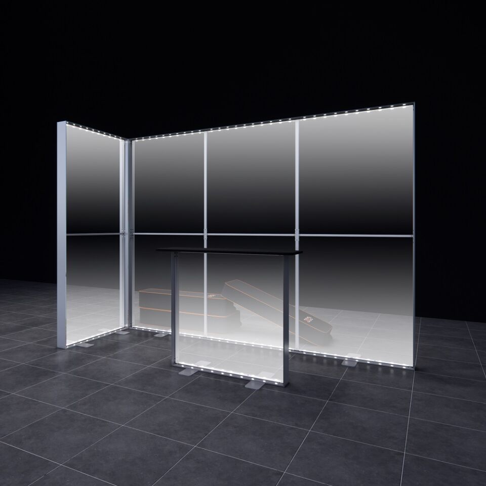 3x1m h225cm Lightbox L Stand